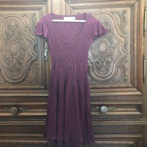 Sparrow / Anthropologie eggplant knit dress